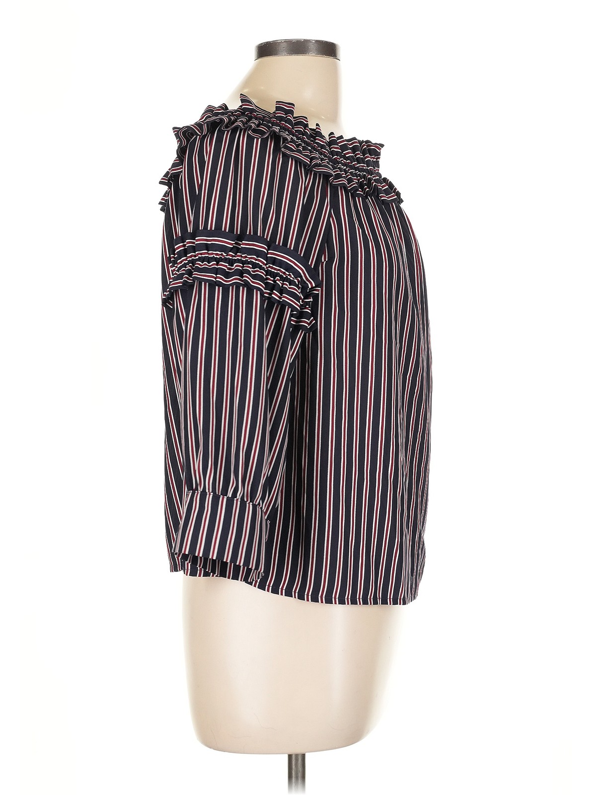 Collective Concepts Women Black 3/4 Sleeve Blouse L