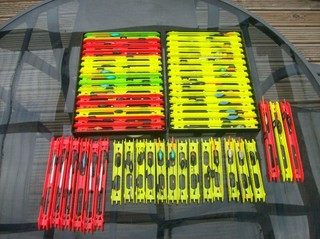 job lot of pole fishing pole rigs preston drennan maver etc 53 in total