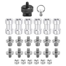 Double Thread Screw for C Ring 1/4" with Double End 1/4 to 3/8"