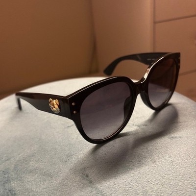 Moschino Sunglasses Black Plastic Frame Gray Gradient Lenses
