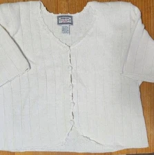 Vintage Venezia Womens Short Sleeve Button Cream Ivory Blouse Top Shirt Sz 14/16