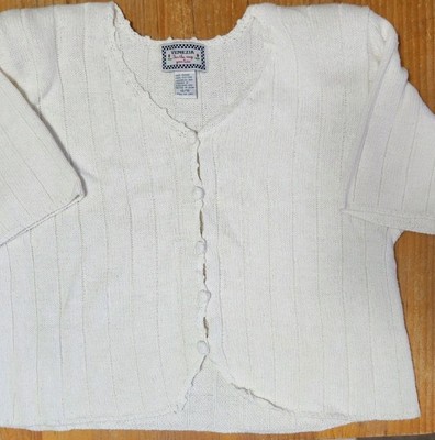 Vintage Venezia Womens Short Sleeve Button Cream Ivory Blouse Top Shirt Sz 14/16