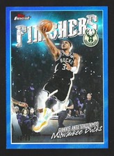 2025-26 Topps Finest Giannis Antetokounmpo Finishers Blue Refractor 12/99 Bucks