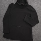 RLX Ralph Lauren Microfleece Pullover Womens M Black Cinch Waist Funnel Neck