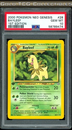 Bayleef (1st Edition) graded PSA 10 for sale on eBay