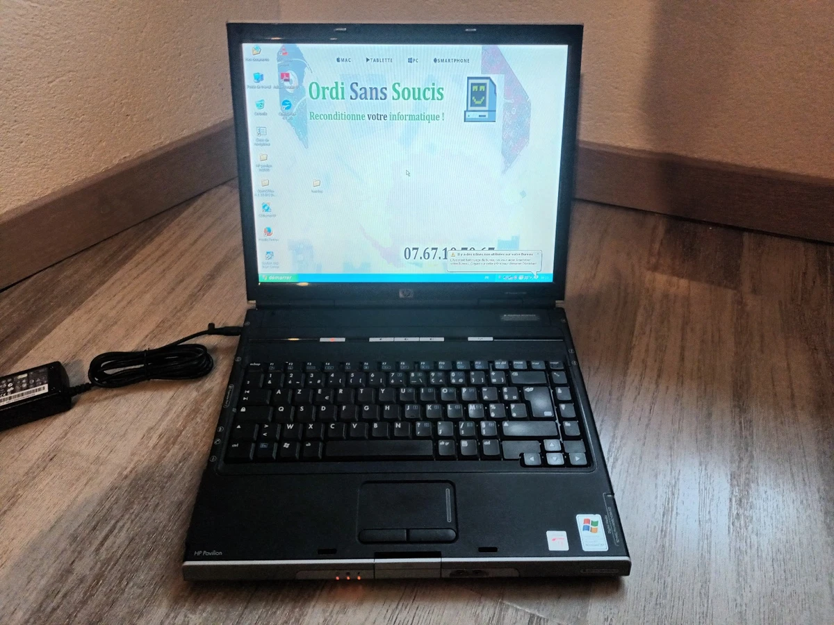 PC Portable Gaming Rétro HP Compaq NQ8430 – Core 2 Duo, Radeon X1600, Windows XP