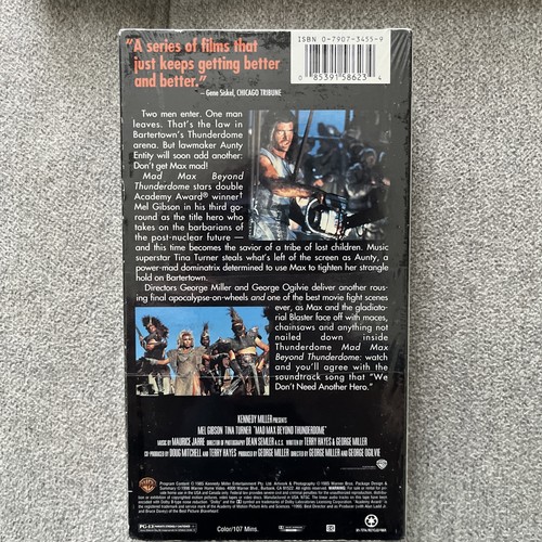 Mad Max Beyond Thunderdome VHS Warner Home Video 1986 Mel Gibson Tina Turner 1st - Picture 2 of 4
