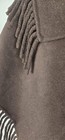130. NWT Mango Handmade Wool Blnd Fringed ScarfShawl – Chocolate - S - MSRP $400 — photo 4
