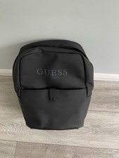GUESS Los Angeles Black Backpack – Unisex Rucksack Work Travel School Bag
