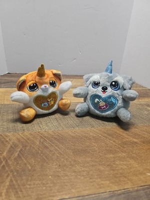 Lot Of 2 ZURU Rainbocorns - Plush Puppycorn & Blue Wings Glitter