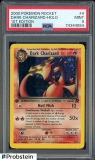 2000 Pokemon Rocket 1st Edition #4 Dark Charizard Holo PSA 9 MINT