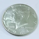 1964 PROOF KENNEDY HALF DOLLAR ~ 90% SILVER ~ AU ABOUT UNCIRCULATED DETAIL #8040