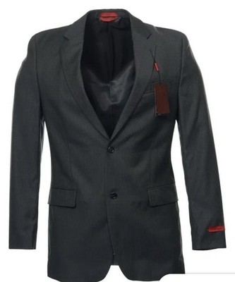 ALFANI RED Mens Black Stripe SLIM FIT STRETCH Sport Coat Blazer Jacket 38L