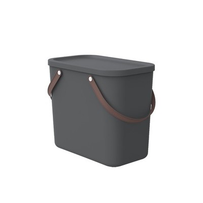 ROTHO Aufbewahrung Boxen mit Deckel 25L Albula Kunststoffbox Stapelbox Regalbox