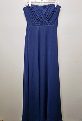 Vera Wang New Maxi Dress Chiffon Dark Blue Size 14 New | eBay