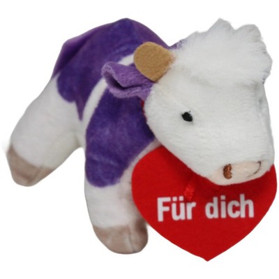Mondelez Milka, Plüsch-Kuh mit Herz ''Für dich'' Kuscheltier 15cm Gebraucht Werbef