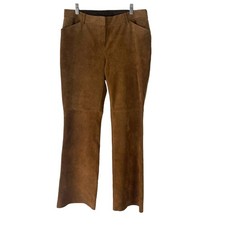Skotts Suede Vintage 90s Women's Size 12 100 Suede Tan Bootcut Pants