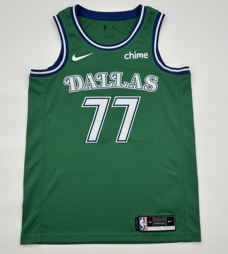 Nike Luka Doncic Dallas Mavericks Swingman Basketball Jersey Green Sz 44 Medium