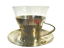 Teetasse WMF  - 3 tlg. versilbert - Tasse : &Oslash; ca. 8,9 cm  H&ouml;he ca. 8 cm