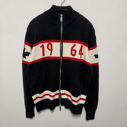 Dsquared2, DSQUARED2 1964 Cowichan Knit Full Zip Sweater Multicolor Vintage Authentic