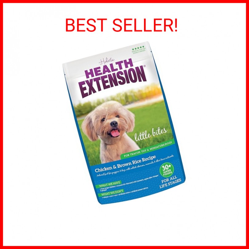 Health Extension Little Bites Dry Dog Food, Chicken & Brown Rice, 1lb
