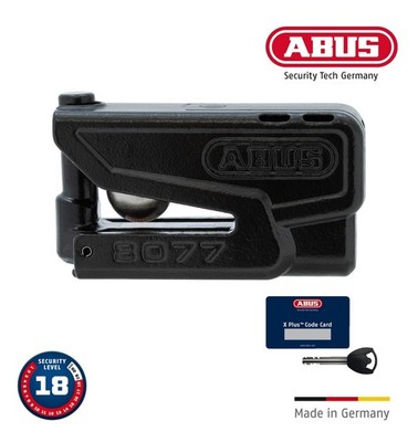 ABUS Lock Granit Detecto X-Plus 8077 Motocross MTB Motorrad Bremsscheibenalarm
