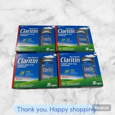 FOR 4 Claritin Non-Drowsy Tablets 10 mg Antihistamine 70ct New EXP10/2026+ NEW