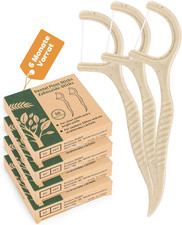 200 PCS Zahnseide Sticks Nachhaltige Dental Floss Picks Ungewachste Zahnseide Mi