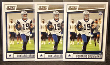 Dontario Drummond Dallas Cowboys lot of 3 2022 Score Rookie Cards
