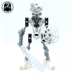 Lego Bionicle - 8536 - Toa Mata of Ice - Kopaka - Complete 2001 Set - Whitened