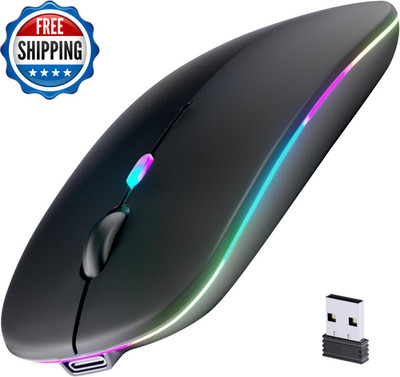 Wireless Bluetooth Mouse  Rechargeable LED Silent Ultra Thin Design