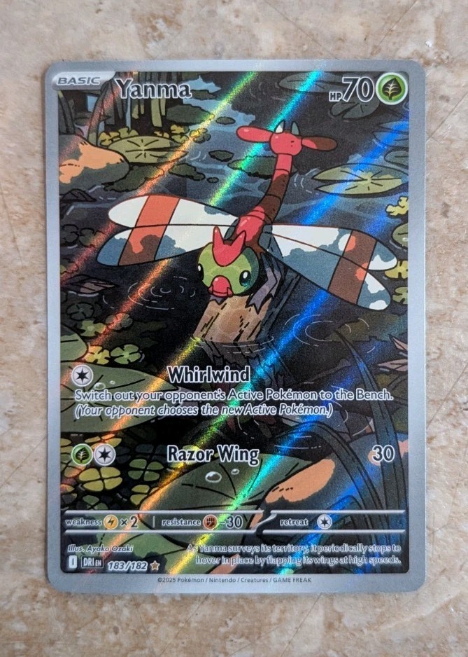 Yanma Illustration Rare Destined Rivals NM, 183/182 Pokemon Card