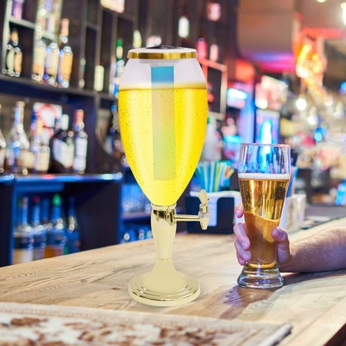 5L Beer Tower Beverage Dispenser Cold Beer Drink Juice w/LED Lights Party Bar