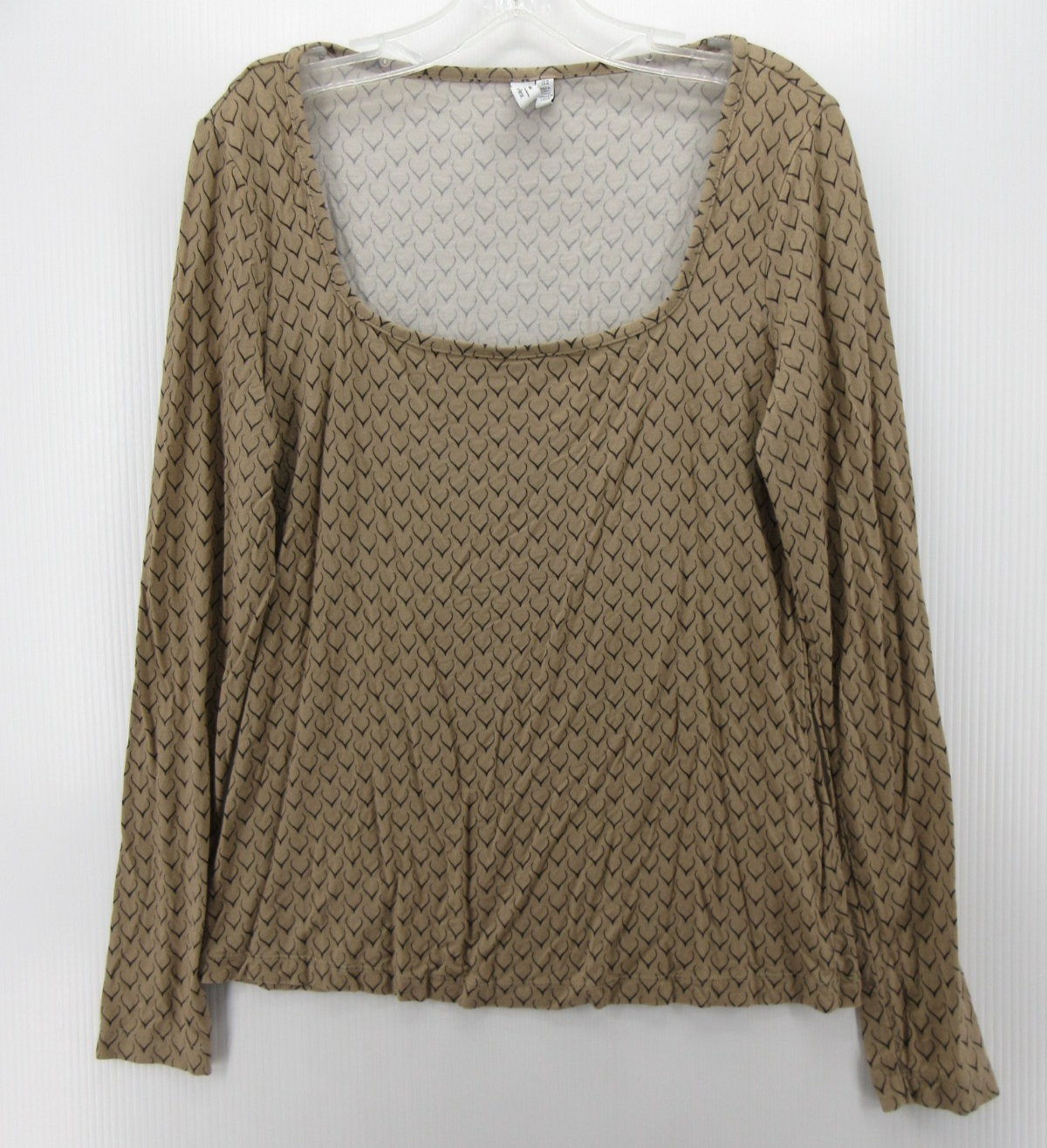 ALTRA & Other Stories Top Donna Marrone Medio Parigi Atelier Pullover Blusa Elasticizzato AOP