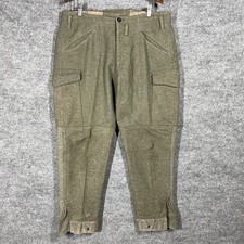 VINTAGE 40s WWII Swedish Wool Cargo Pants Mens Size 36x29 Heavy Army Military