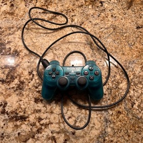  Sony PlayStation 2 PS2 Emerald Green Clear Controller  Tested