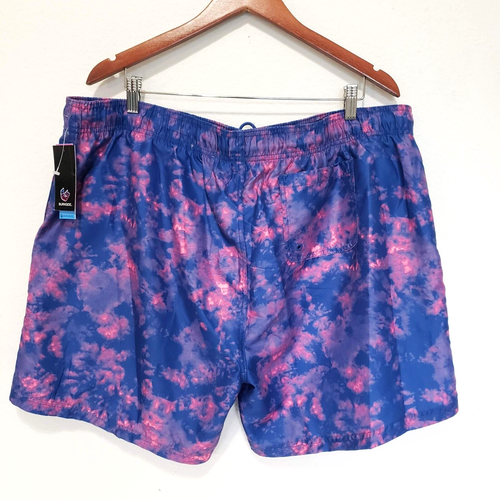 NEW! Burnside Men's SIZE 2XL Board Shorts Swim Trunks Blue Pink Tie Dye Splatter - Picture 3 of 11