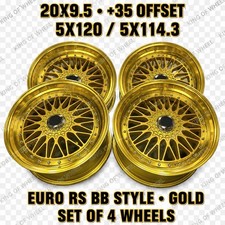 20x9.5 5x1205x114.3 35 Euro Rs Bb Style Gold Wheels 20 Rims Set 4 Quality 20x9.5 5x1205x114.3 35 Euro Rs Bb Style Gold Wheels 20 Rims Set 4 Quality