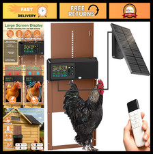 Automatic Chicken Coop Door Solar Powered with Timer Light Sensor Remote Control