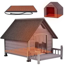 Outdoor Dog House with All-Around Insulated Liner, Weatherproof Puppy Shelter