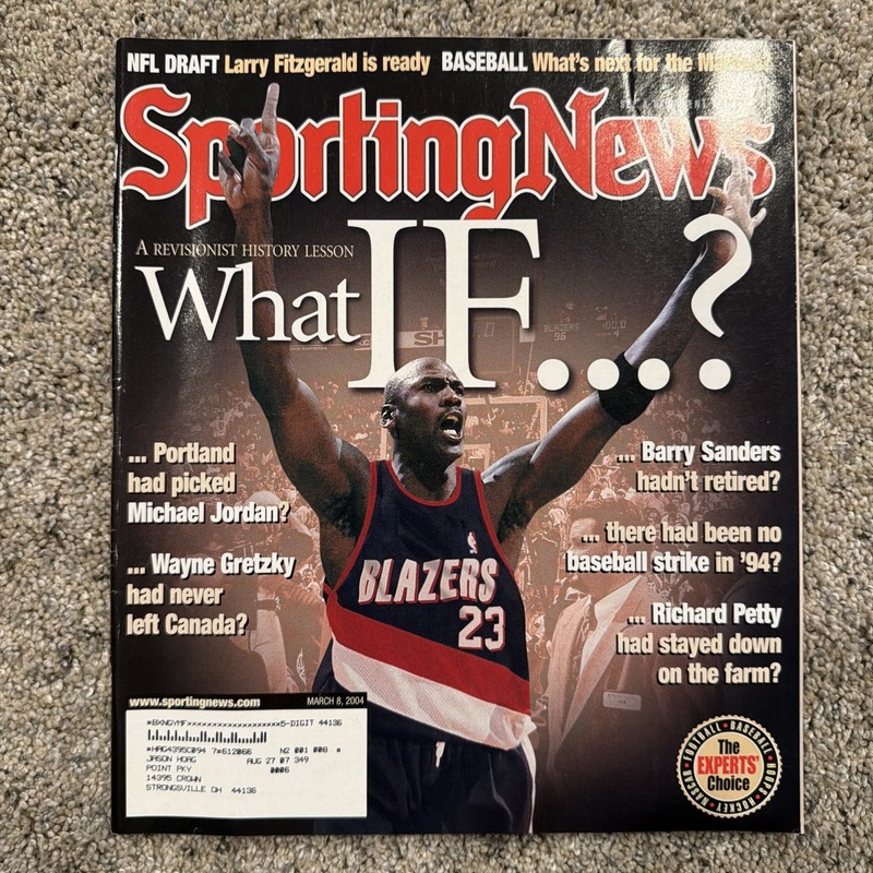 Sporting News March 8 2004 Michael Jordan Blazers Wayne Gretzky Sanders Petty