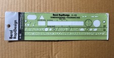 Vintage Berol RapiDesign R-52 green plastic mechanical drafting template