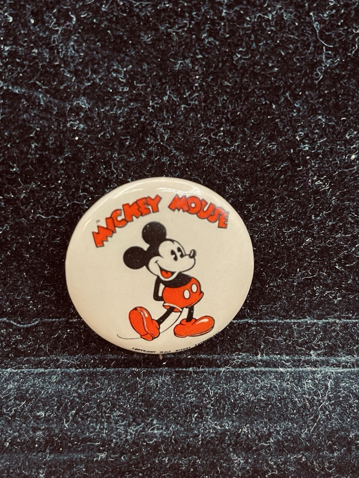 Vintage Original 1930's Kay Kamen Mickey Mouse Walt Disney  Pin Rare Button 1.5"