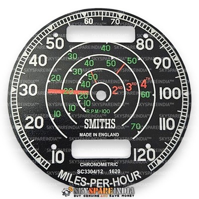 Smiths Chronometric Speedometer Face Dial For Triumph BSA Norton 120 mph