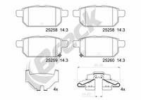 Breck BremsbeläGe BremsklöTze FüR Suzuki Swift IV FZ NZ 1.2 1.6 Vitara LY 1.4 T