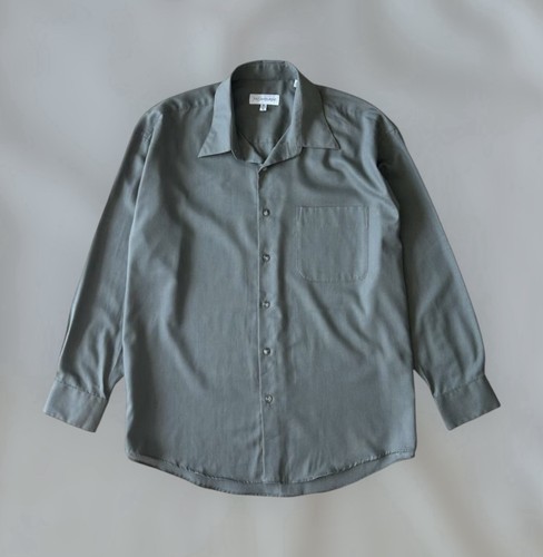 Yves Saint Laurent Rive Gauche, Yves Saint Laurent Rive Gauche vintage cotton/nylon dress olive shirt L 32-33