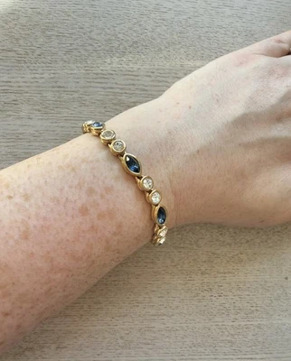 Vintage gold tone tennis bracelet 80’s/90’s - Image 1 of 4