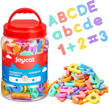 Magnetic Letters and Numbers, Uppercase and Lowercase Alphabet Fridge Magnets, P