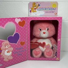 Vintage 2004 Carebear Care Bear Love Luv a Lot Pink Red Heart NIB