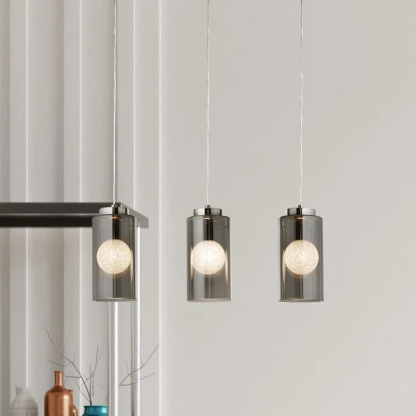 Pagazzi Lighting Zoya 3 Light Polished Chrome Ceiling Bar Light